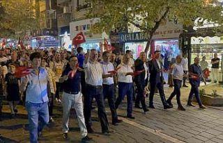 Çaycuma’da yoğun katılımın olduğu fener alayı...