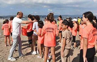Çocuklar, hem yarıştı hem de eğlendi