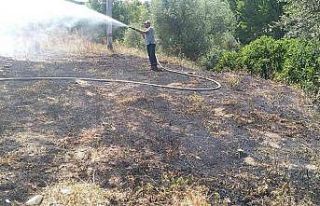 Çöplük alanda çıkan yangına anında müdahale...