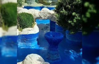 Elazığ Belediyesinden süs havuzları temizliği