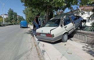Elazığ’da otomobil duvara çarptı: 1 yaralı