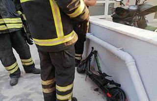 Elektrikli scooter alev alev yandı