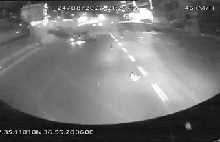 Feci kaza anı otobüsün kamerasına da yansıdı