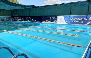 Gediz’de portatif yüzme havuzu açılışı yapıldı