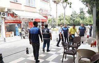 Haliliye’de kaldırım işgali denetimi