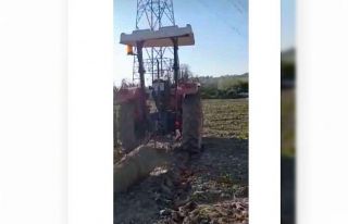 Hasat zamanı çiftçinin traktörünü çaldılar