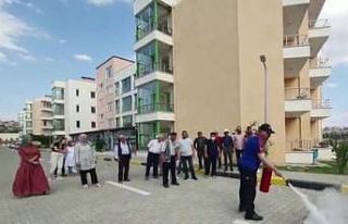 Huzur evlerinde doğal afet tatbikatları düzenlendi