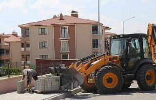 İmara açılan sokaklarda kaldırım çalışması