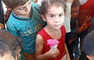 İmkander kampta yaşayan çocukların yüzünü güldürdü