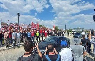 İşçilerin eyleminde gergin anlar