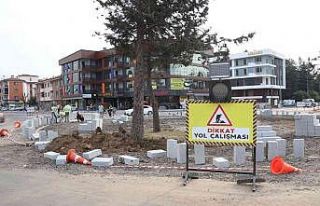 Işıksız kavşak yapımına başlandı