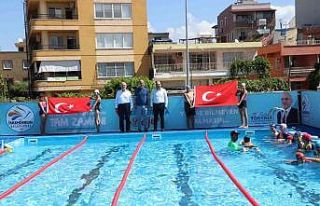İskenderun’da portatif yüzme havuzlarının açılışı...
