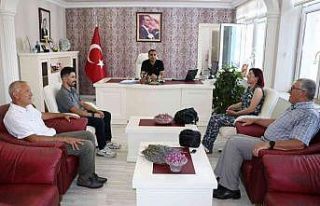 Kaymakam Çelik,  milli bisikletçiyi ağırladı