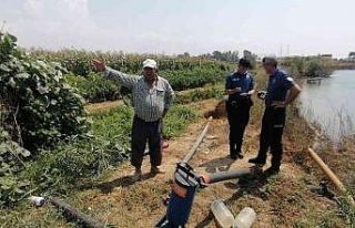Manavgat’ta çiftçinin, hem su motorunu hem ürününü...