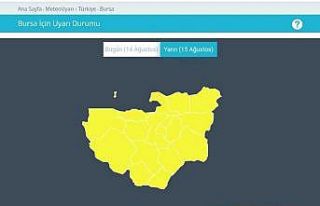 Meteorolojiden Bursa için kuvvetli yağış uyarısı