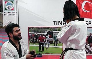 Milli Taekwondocu, antrenmanda evlilik teklifi yaptı