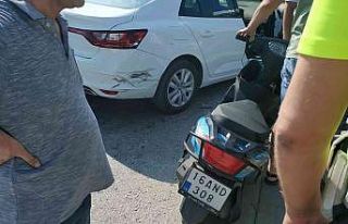 Motosiklet sürücüsü ölümden döndü