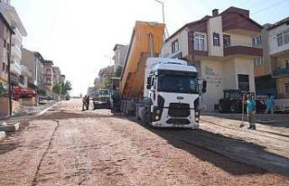 Nevşehir’de bazı caddelerde üstyapı çalışmaları...
