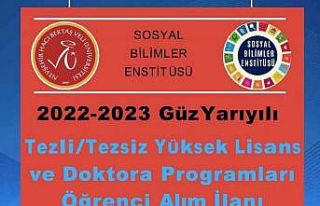 NEVÜ Sosyal Bilimler Enstitüsü yüksek lisans ve...