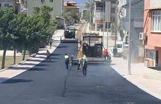 Pamukkale’de üstyapı çalışmaları sürüyor