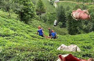 Rize’de ilkel teleferiğin çarptığı kişi yaralandı