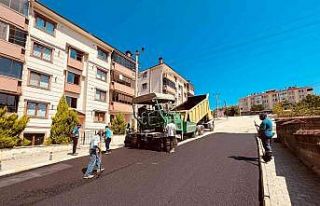 Safranbolu’da asfaltlama çalışmaları sürüyor