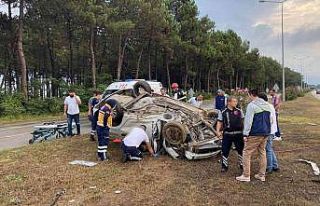 Samsun’da otomobil takla attı: 1 yaralı