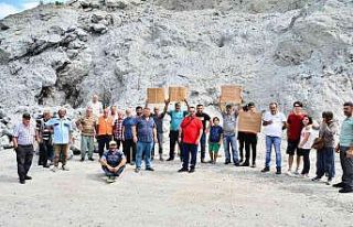 Samsun’da yol ve taş ocağı eylemi