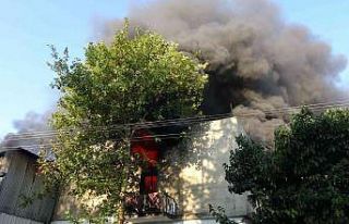 Sanayi sitesinde korkutan yangın