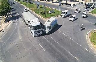 Şanlıurfa’da yaşanan ilginç kazalar kamerada