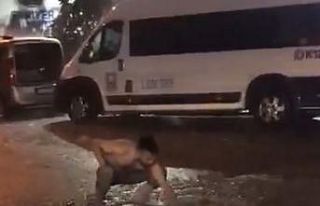 Sarıyer’de sağanak yağmurda yerinden çıkan...