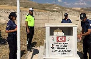 Şehit Polis Memuru Erdem Kılıç’ı meslektaşları...