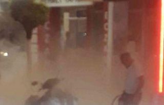 Seyir halindeki motosiklet yandı