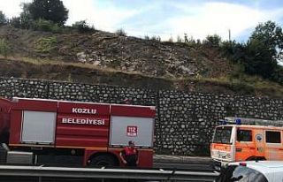 Seyir halindeki otomobilde yangın çıktı