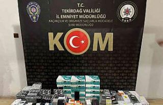 Tekirdağ’da binden fazla gümrük kaçağı elektronik...