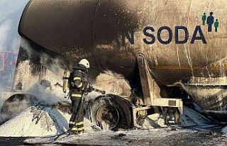 TEM Bolu Dağı’nda çarpışan 2 tır alev alev...