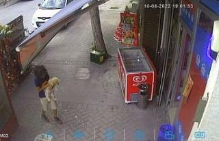 Yavru köpeği önce sevdi, sonra çaldı