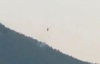 Yıldırım yangını büyümeden söndürüldü