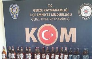 91 şişe gümrük kaçağı alkol ele geçirildi