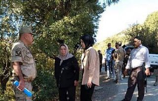 Acılı anne oğlunun şehit düştüğü yere gitti