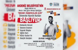 Akdeniz Belediyesi Etüt Merkezi başvuruları 23...