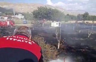 Anız yangını korkuttu