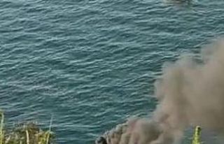 Balık tutmak istediler, alev alan tekneden yüzerek...