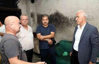 Başkan Gültak’tan evi yanan aileye destek