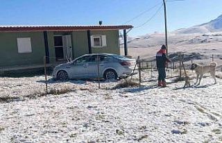 Bayburt’un yüksek kesimlerinde kar etkili oldu