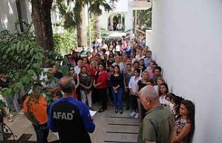 Bodrum Belediyesi’nde deprem tatbikatı