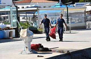 Bozcaada’da yarım saatte denizin dibinden 40 çuval...