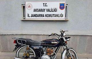 Çalınan motosikleti jandarma buldu