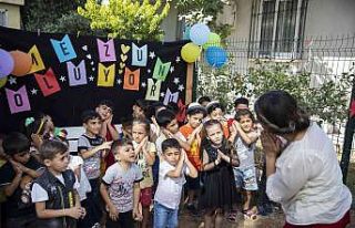 Çocuk Atölyesi etkinliklerine katılan çocuklar...
