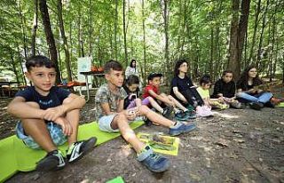 Çocuklar doğada eğlendi